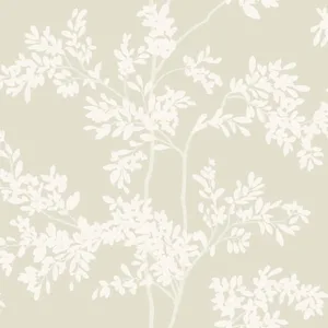 York Wallcoverings Lunaria Silhouette wallpaper, color Light Taupe & White, SKU BL1805