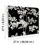 York Wallcoverings Lunaria Silhouette - Black & White Wallpaper | Buy Online York Wallcoverings Lunaria Silhouette wallpaper, color Black & White, SKU BL1804
