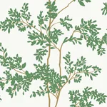 York Wallcoverings Lunaria Silhouette - White & Green Wallpaper | Buy Online York Wallcoverings Lunaria Silhouette wallpaper, color White & Green, SKU BL1801