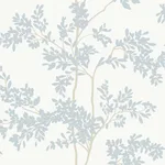 York Wallcoverings Lunaria Silhouette wallpaper, color White & Cloud Blue, SKU BL1802