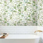 York Wallcoverings Moon Flower wallpaper, color White, SKU BL1711