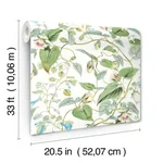 York Wallcoverings Moon Flower wallpaper, color White, SKU BL1711