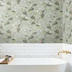 York Wallcoverings Moon Flower - Dove Wallpaper | Buy Online York Wallcoverings Moon Flower wallpaper, color Dove, SKU BL1712
