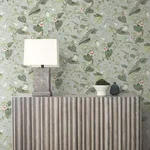 York Wallcoverings Moon Flower - Dove Wallpaper | Buy Online York Wallcoverings Moon Flower wallpaper, color Dove, SKU BL1712