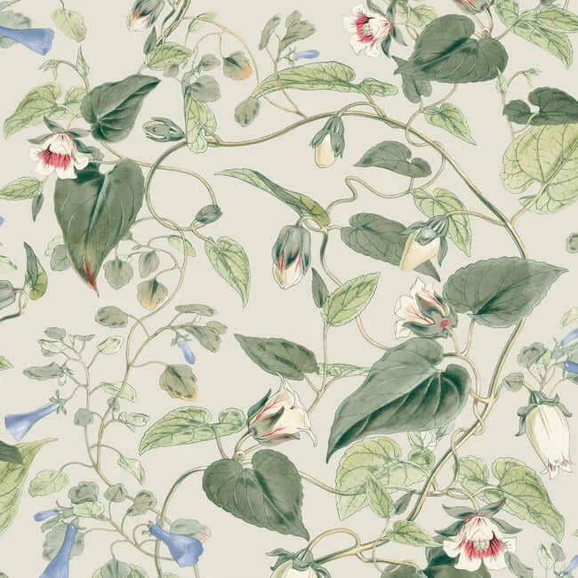 York Wallcoverings Moon Flower wallpaper, color Light Taupe, SKU BL1713