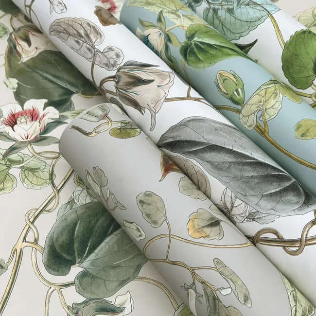 York Wallcoverings Moon Flower wallpaper, color Light Taupe, SKU BL1713