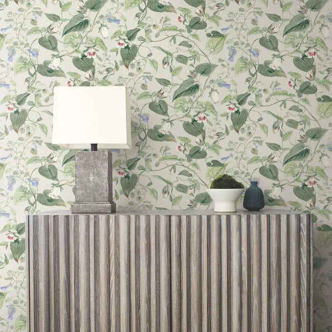 York Wallcoverings Moon Flower wallpaper, color Light Taupe, SKU BL1713