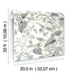 York Wallcoverings Moon Flower - White & Blue Wallpaper | Buy Online York Wallcoverings Moon Flower wallpaper, color White & Blue, SKU BL1715