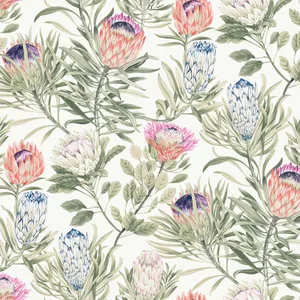 York Wallcoverings Protea wallpaper, color White & Fuchsia, SKU BL1752