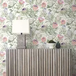 York Wallcoverings Protea wallpaper, color White & Fuchsia, SKU BL1752