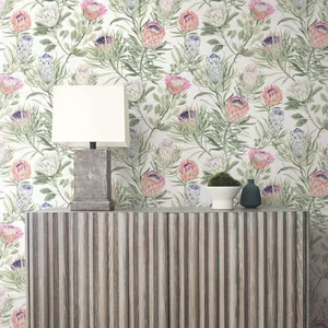 York Wallcoverings Protea wallpaper, color White & Fuchsia, SKU BL1752