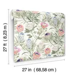 York Wallcoverings Protea wallpaper, color White & Fuchsia, SKU BL1752