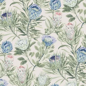 York Wallcoverings Protea wallpaper, color Cream & Blue, SKU BL1753