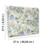 York Wallcoverings Protea - Cream & Blue Wallpaper | Buy Online York Wallcoverings Protea wallpaper, color Cream & Blue, SKU BL1753