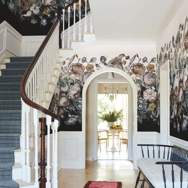 York Wallcoverings Rachel Rose - White Wallpaper | Buy Online York Wallcoverings Rachel Rose wallpaper, color White, SKU BL1822M