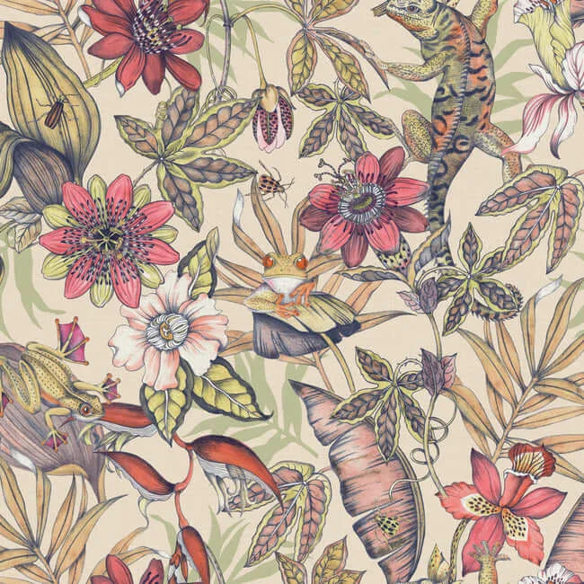 York Wallcoverings Rainforest wallpaper, color Cream, SKU BL1704