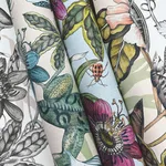 York Wallcoverings Rainforest - White & Charcoal Wallpaper | Buy Online York Wallcoverings Rainforest wallpaper, color White & Charcoal, SKU BL1703