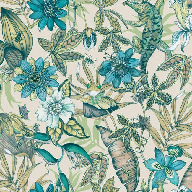 York Wallcoverings Rainforest wallpaper, color Multicolor, SKU BL1705