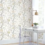 York Wallcoverings Teahouse Floral wallpaper, color Neutral, SKU BL1783