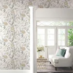 York Wallcoverings Teahouse Floral wallpaper, color Neutral, SKU BL1783