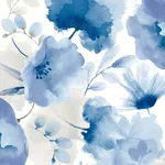 York Wallcoverings Watercolor Bouquet wallpaper, color Cobalt, SKU BL1773
