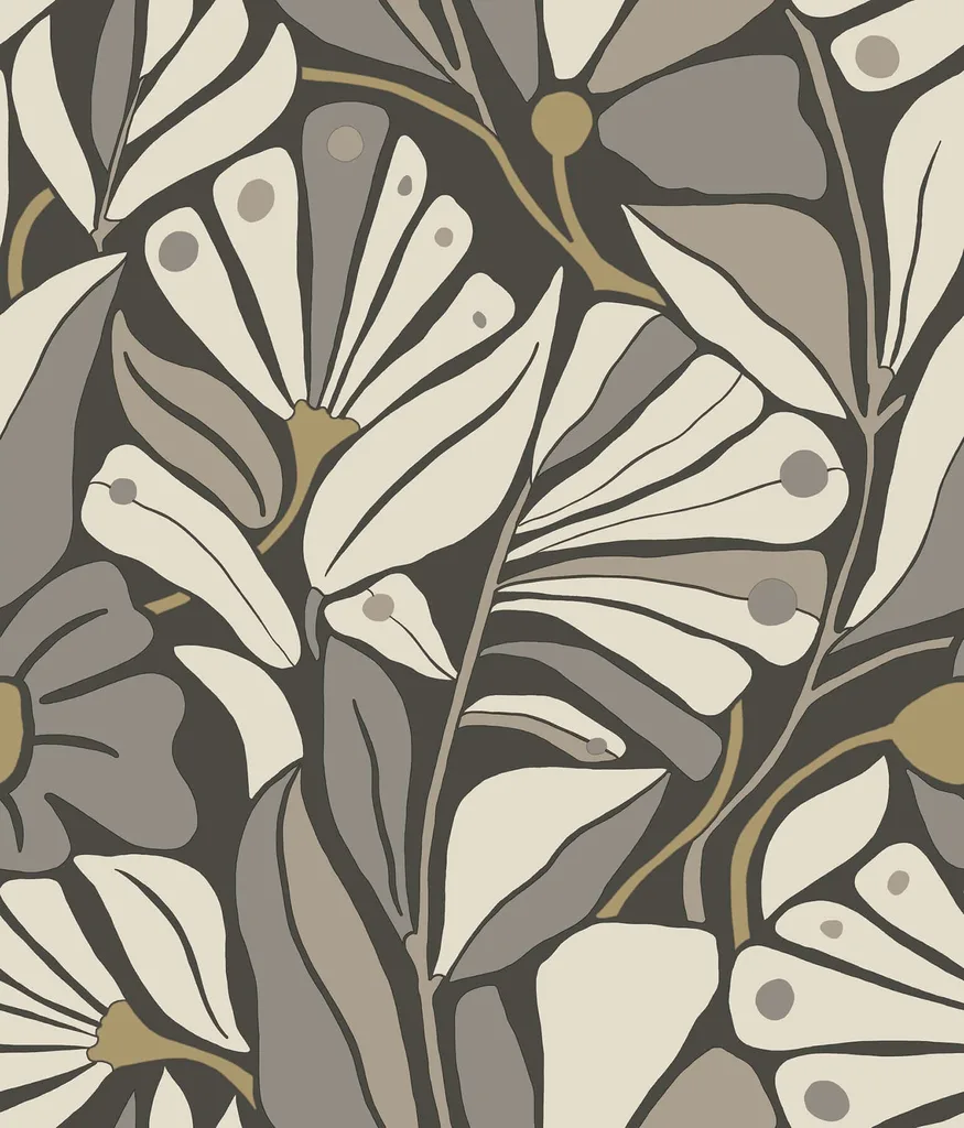 York Wallcoverings Cabana Club wallpaper, color Onyx, SKU MT5626