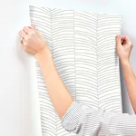 York Wallcoverings Cascade Palm Chevron - Fog Wallpaper | Buy Online York Wallcoverings Cascade Palm Chevron wallpaper, color Fog, SKU MT5671