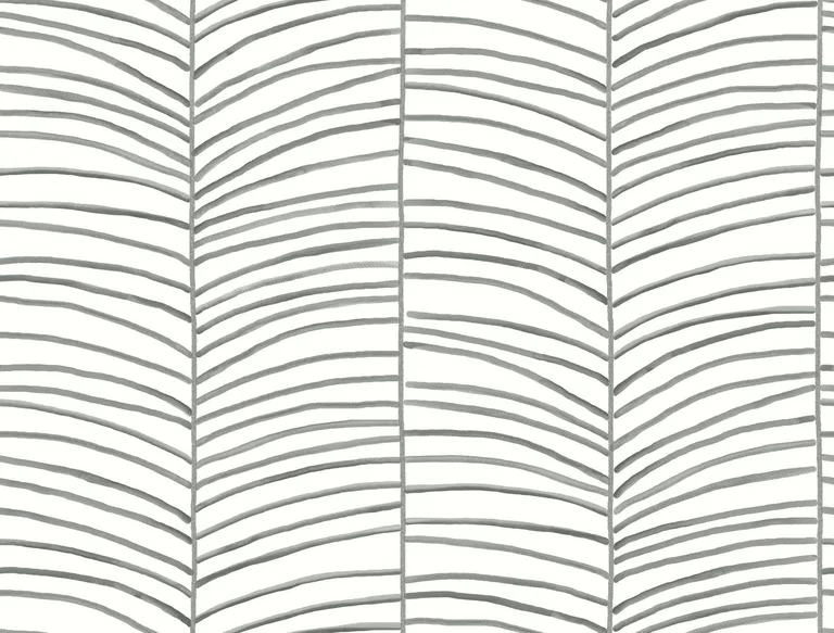 York Wallcoverings Cascade Palm Chevron wallpaper, color Onyx, SKU MT5673