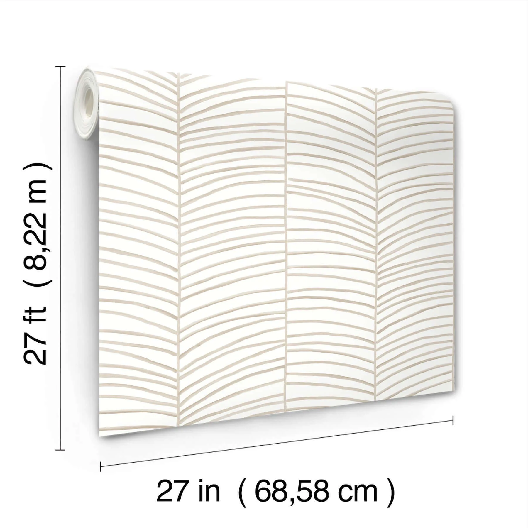 York Wallcoverings Cascade Palm Chevron - Dune Wallpaper | Buy Online York Wallcoverings Cascade Palm Chevron wallpaper, color Dune, SKU MT5675
