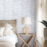 York Wallcoverings Cascade Palm Chevron - Sea Wallpaper | Buy Online York Wallcoverings Cascade Palm Chevron wallpaper, color Sea, SKU MT5672