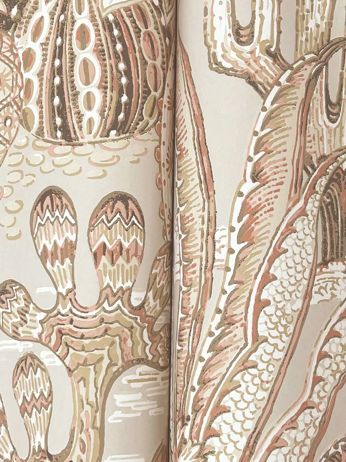 York Wallcoverings Lotus Land Cacti wallpaper, color Baked Clay, SKU MT5632