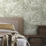 York Wallcoverings Lotus Land Cacti wallpaper, color Palm, SKU MT5631