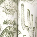 York Wallcoverings Lotus Land Cacti wallpaper, color Palm, SKU MT5631