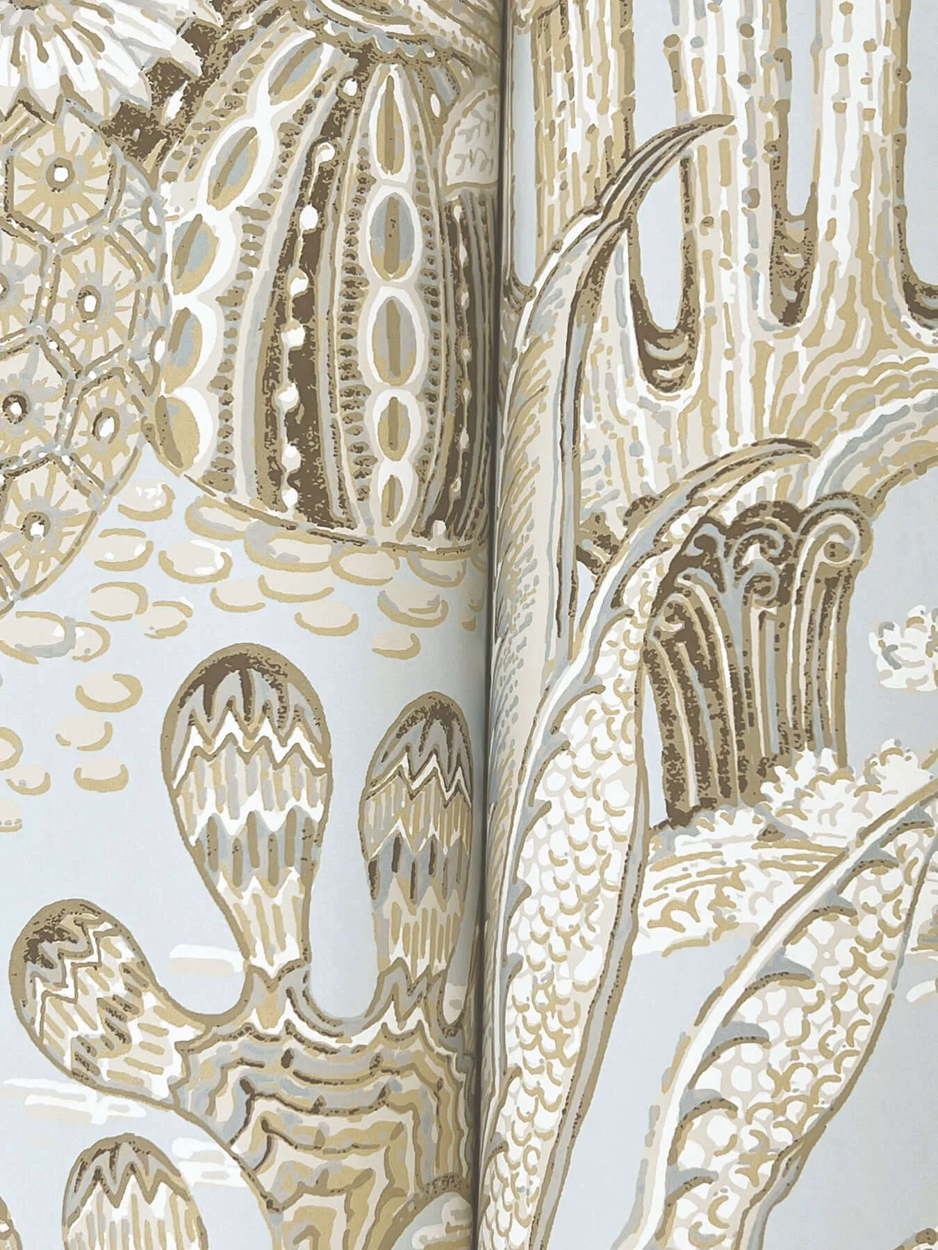 York Wallcoverings Lotus Land Cacti wallpaper, color Sky Blue, SKU MT5634