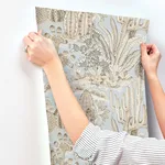 York Wallcoverings Lotus Land Cacti wallpaper, color Sky Blue, SKU MT5634