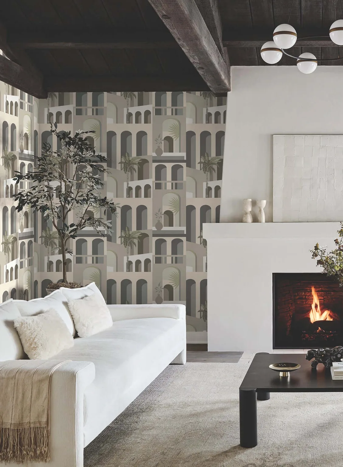 York Wallcoverings Monte Vista wallpaper, color Sand & Fog, SKU MT5618