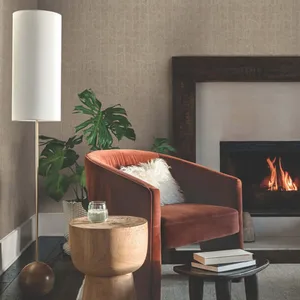 York Wallcoverings Flatiron Geometric wallpaper, color Brick, SKU OI0646