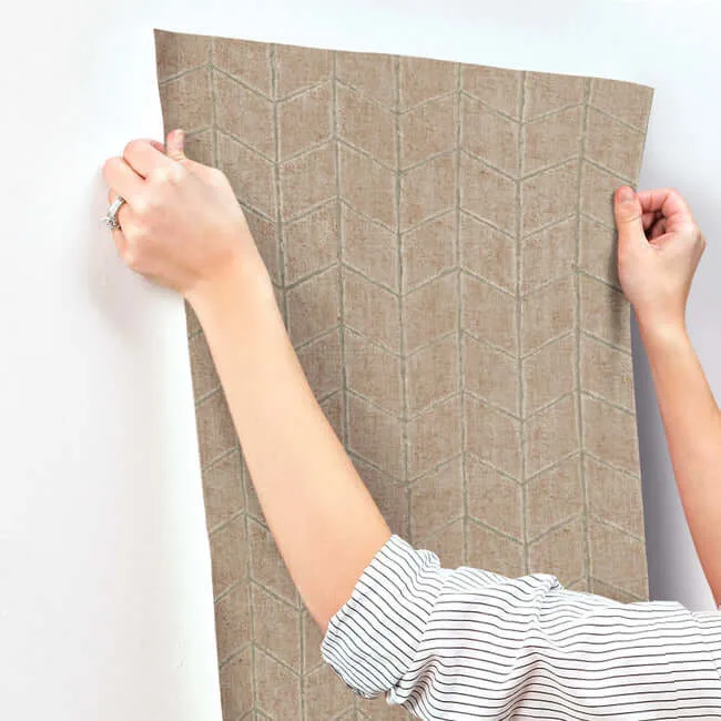 York Wallcoverings Flatiron Geometric - Brick Wallpaper | Buy Online York Wallcoverings Flatiron Geometric wallpaper, color Brick, SKU OI0646