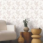 York Wallcoverings Anemone Toile - Blush Wallpaper | Buy Online York Wallcoverings Anemone Toile wallpaper, color Blush, SKU RT7874