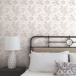 York Wallcoverings Anemone Toile - Blush Wallpaper | Buy Online York Wallcoverings Anemone Toile wallpaper, color Blush, SKU RT7874