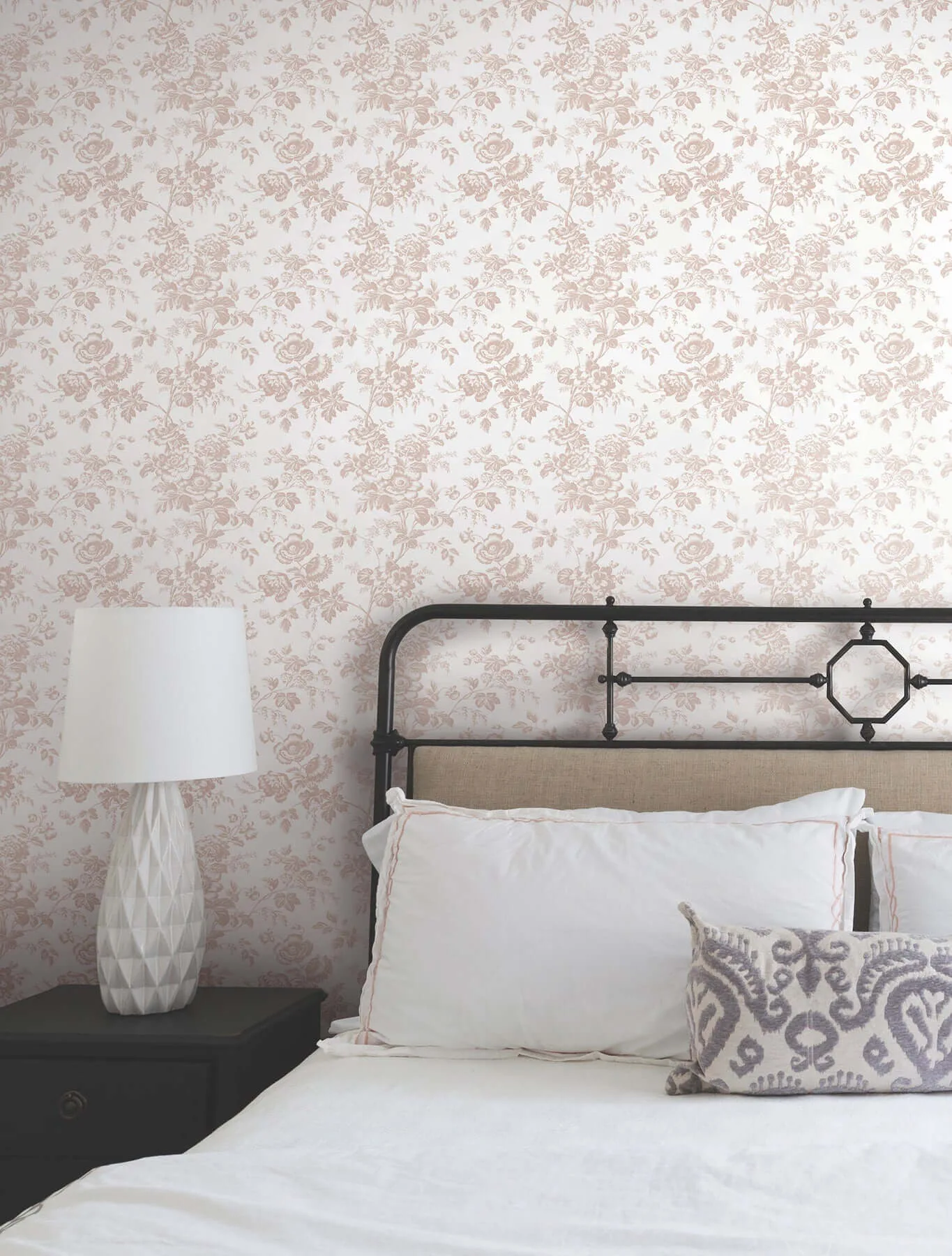 York Wallcoverings Anemone Toile - Blush Wallpaper | Buy Online York Wallcoverings Anemone Toile wallpaper, color Blush, SKU RT7874