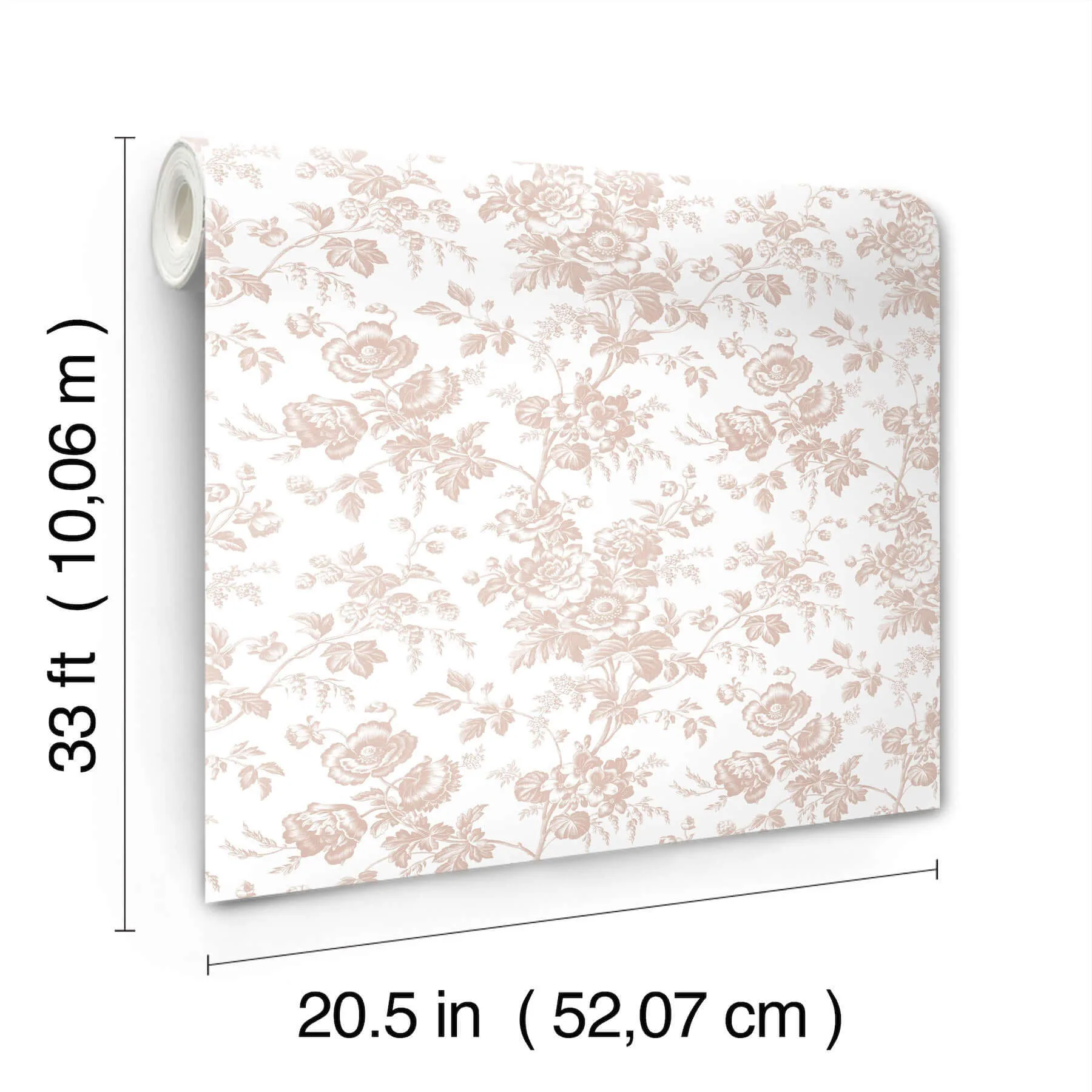 York Wallcoverings Anemone Toile - Blush Wallpaper | Buy Online York Wallcoverings Anemone Toile wallpaper, color Blush, SKU RT7874