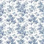 York Wallcoverings Anemone Toile - Navy Wallpaper | Buy Online York Wallcoverings Anemone Toile wallpaper, color Navy, SKU RT7873