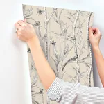 York Wallcoverings Bambou Toile wallpaper, color Beige, SKU RT7832