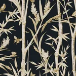 York Wallcoverings Bambou Toile - Black Wallpaper | Buy Online York Wallcoverings Bambou Toile wallpaper, color Black, SKU RT7834