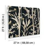 York Wallcoverings Bambou Toile - Black Wallpaper | Buy Online York Wallcoverings Bambou Toile wallpaper, color Black, SKU RT7834