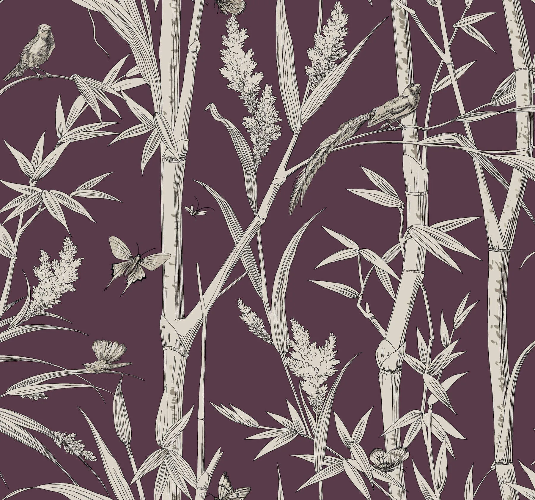 RT7835 | Bambou Toile – Burgundy