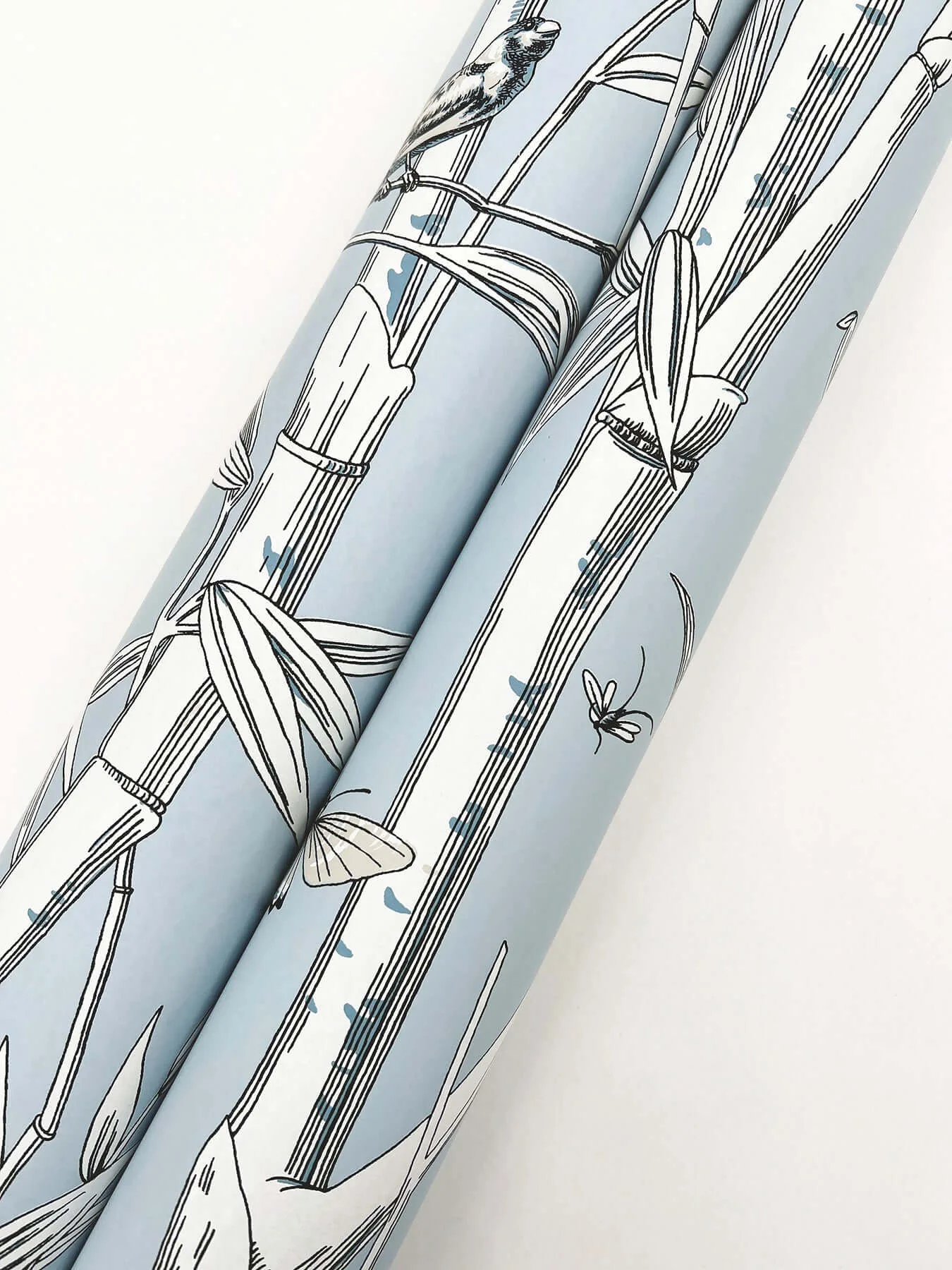 York Wallcoverings Bambou Toile - Sky Blue Wallpaper | Buy Online York Wallcoverings Bambou Toile wallpaper, color Sky Blue, SKU RT7833