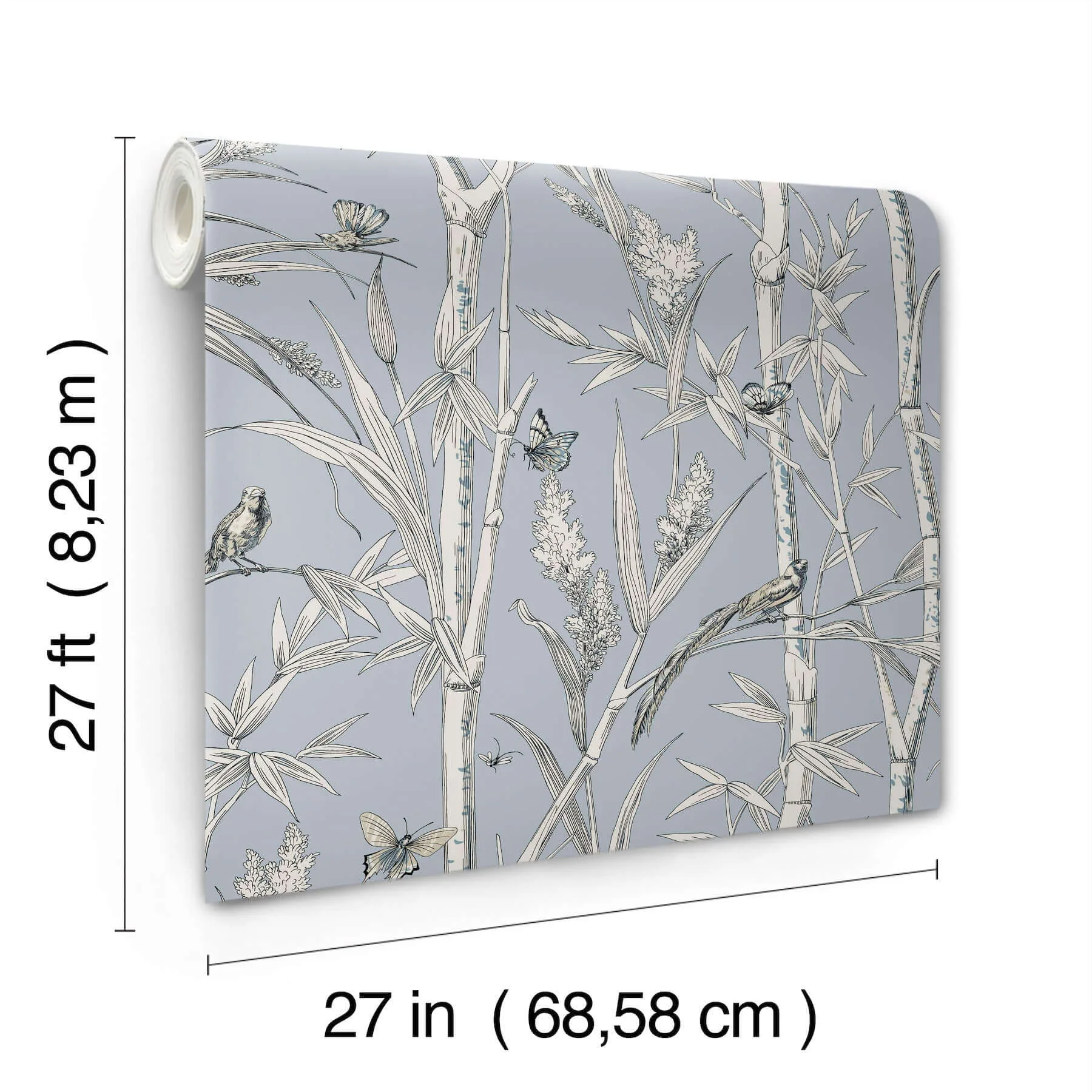 York Wallcoverings Bambou Toile - Sky Blue Wallpaper | Buy Online York Wallcoverings Bambou Toile wallpaper, color Sky Blue, SKU RT7833