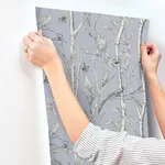 York Wallcoverings Bambou Toile - Sky Blue Wallpaper | Buy Online York Wallcoverings Bambou Toile wallpaper, color Sky Blue, SKU RT7833